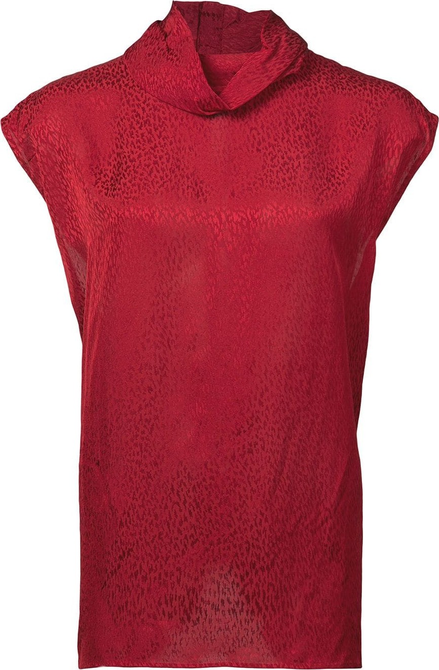 Carmen March sleeveless turtleneck blouse