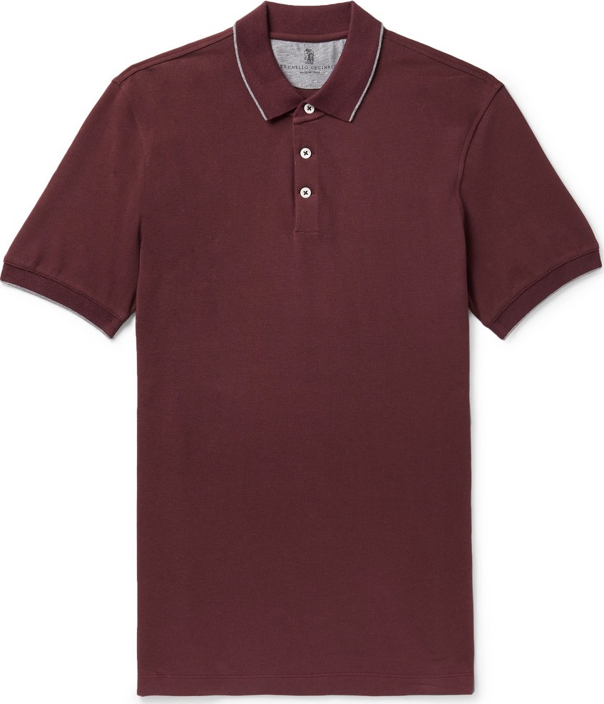 Brunello Cucinelli Slim-Fit Cotton-Piqué Polo Shirt