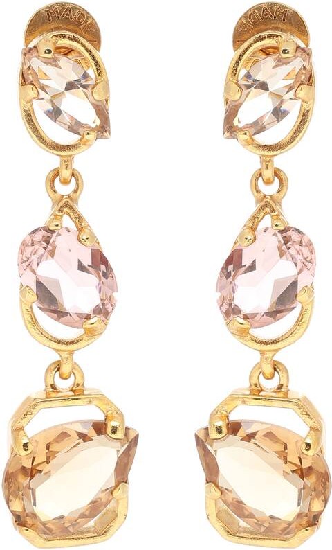 Oscar De La Renta Crystal-embellished drop earrings