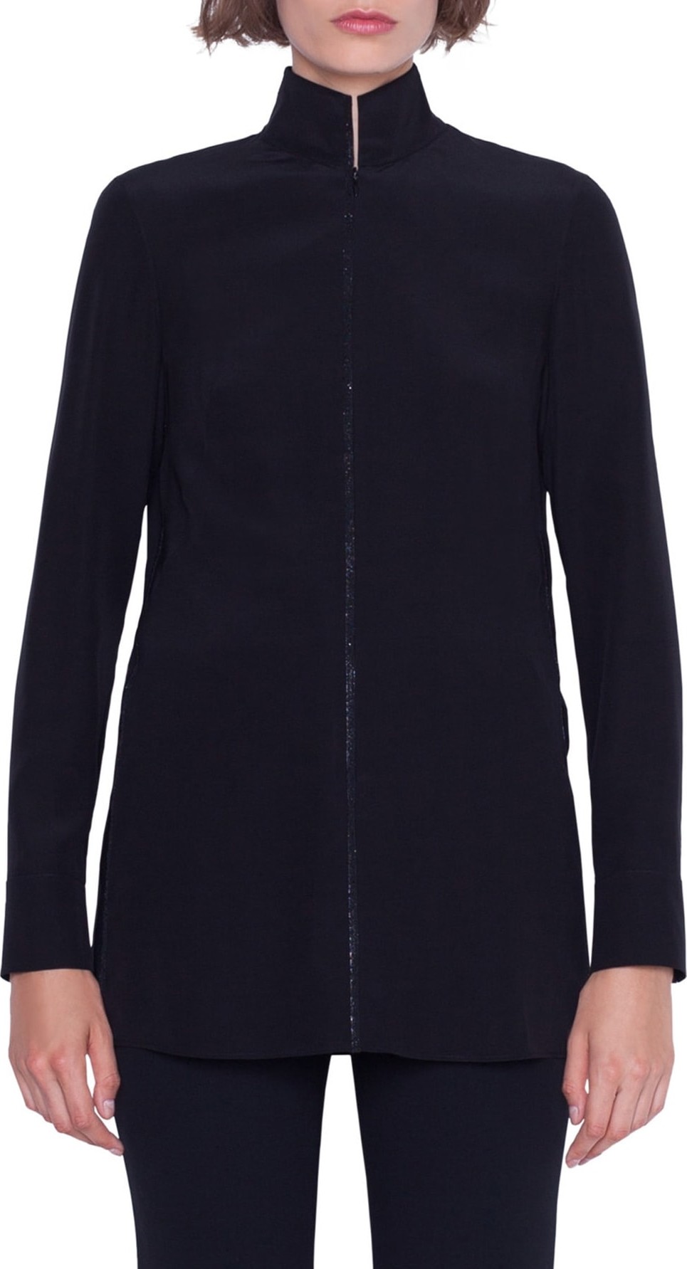 Akris Beaded Silk Crêpe Tunic