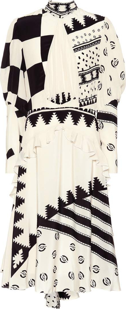 Etro Printed silk crêpe dress