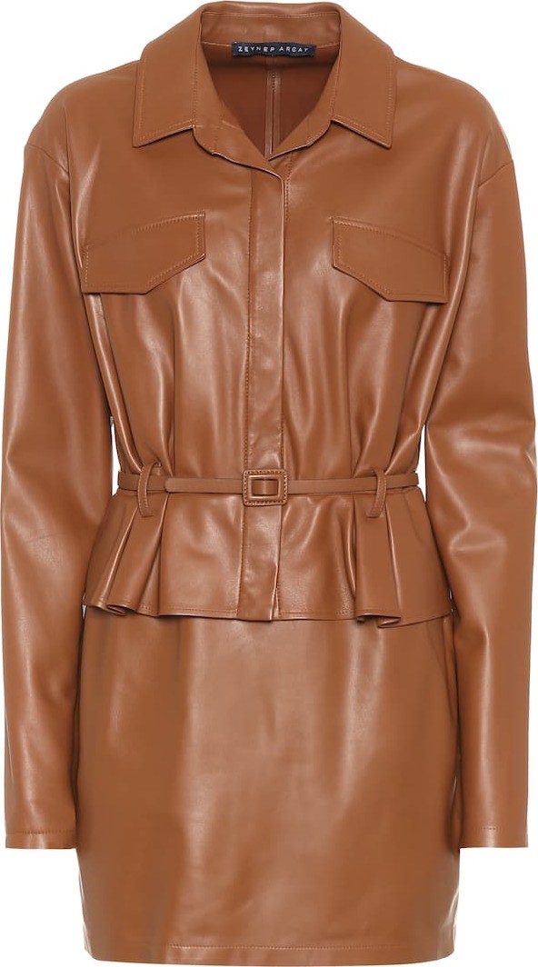 Zeynep Arcay Leather minidress