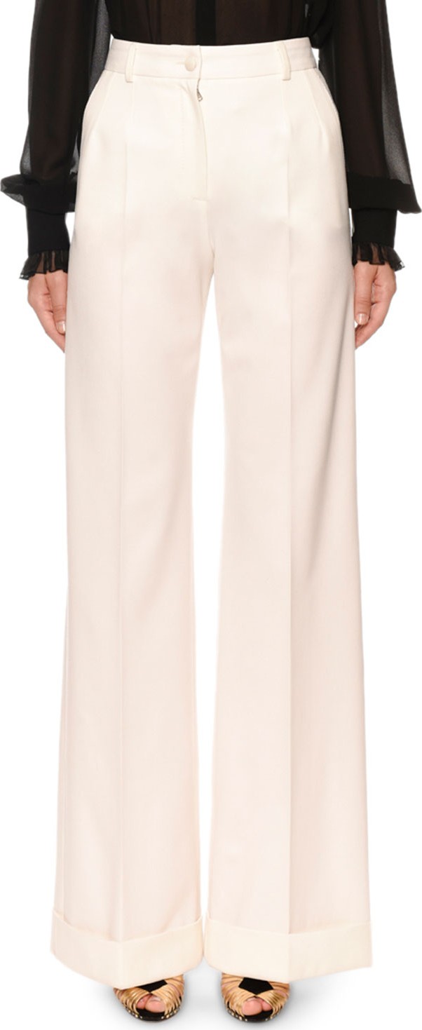 Dolce & Gabbana Cuffed Wide-Leg Pants