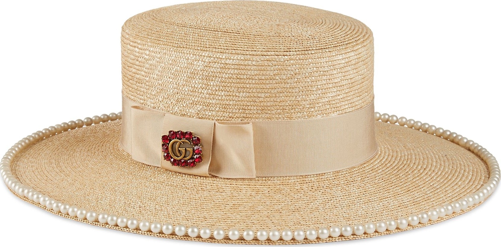 Gucci Notte Embellished Straw Hat