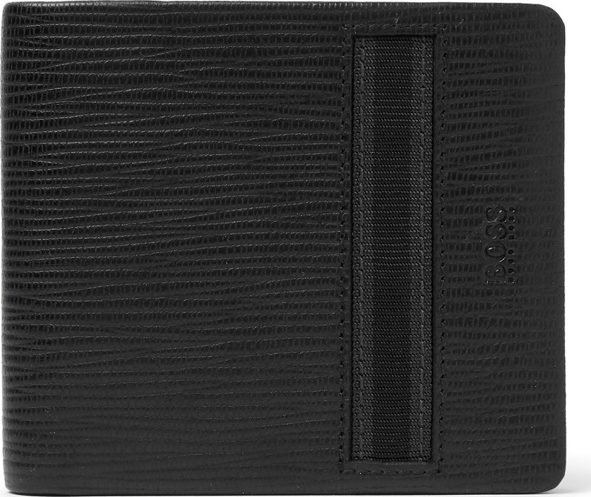 HUGO BOSS Timeless Cross-Grain Leather Billfold Wallet
