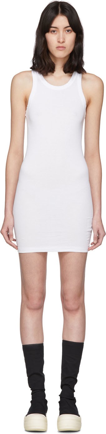 Rick Owens DRKSHDW White Tank Top Dress