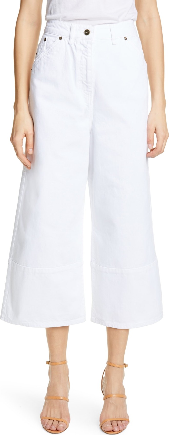 Jacquemus Prago Wide Leg Crop Jeans