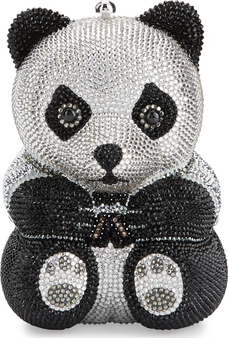 Judith Leiber Ling Panda Evening Clutch Bag, Black/White