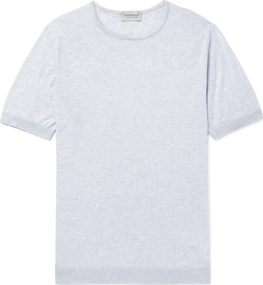 John Smedley Slim-Fit Mélange Sea Island Cotton T-Shirt