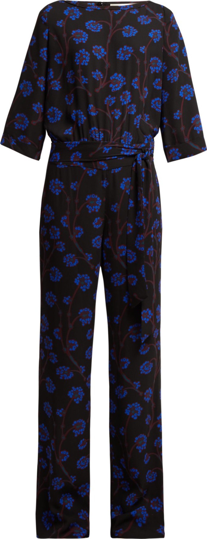 DIANE von FURSTENBERG Gwynne Dragon Berry-print jumpsuit