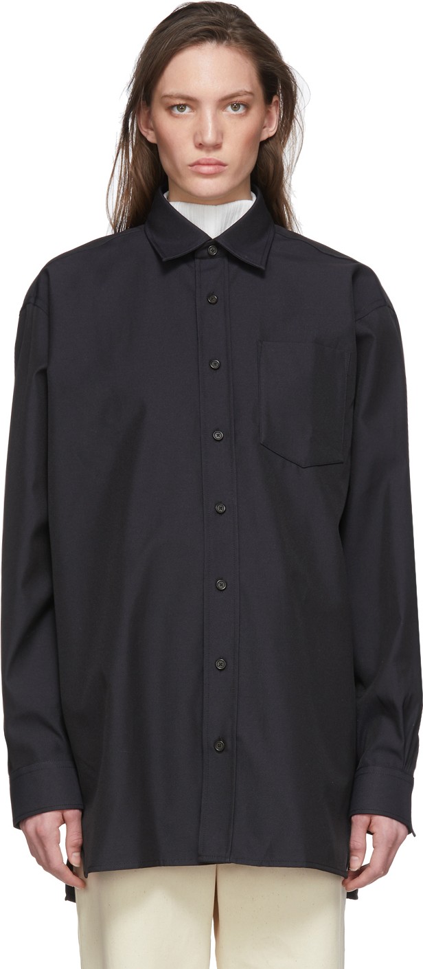 Acne Studios Black Oversized Atlent Shirt