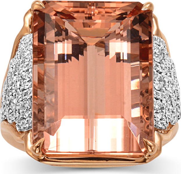 Frederic Sage 18K Pink Gold One and Only Morganite Ring, Size 7