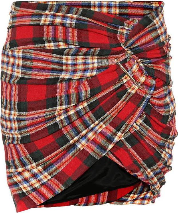 Alexandre Vauthier Plaid wool-blend skirt
