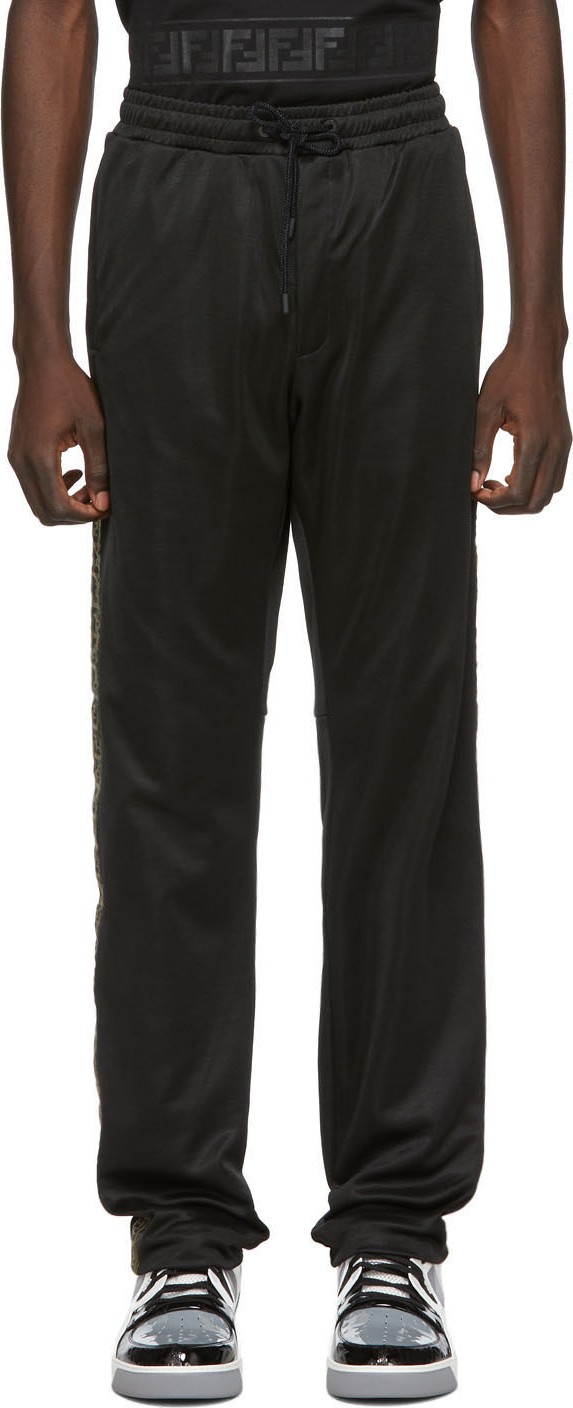Fendi Black 'Forever Fendi' Tape Lounge Pants