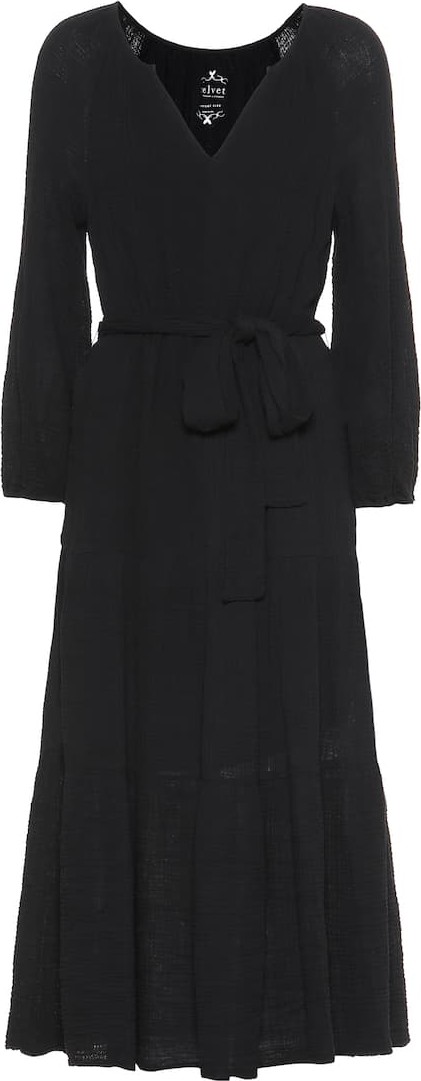 Velvet By Graham & Spencer Cotton midi dress