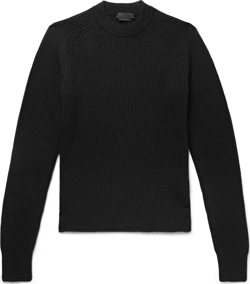 Prada Slim-Fit Ribbed Alpaca Sweater