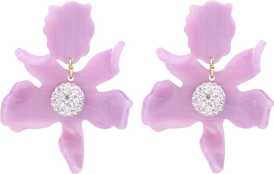 Lele Sadoughi Crystal floral earrings