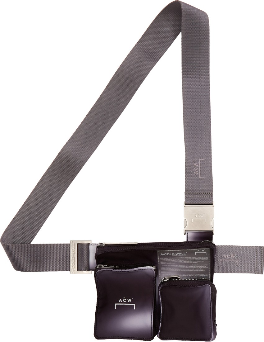 A-Cold-Wall* SSENSE Exclusive Black & Grey Utility Holster Bag