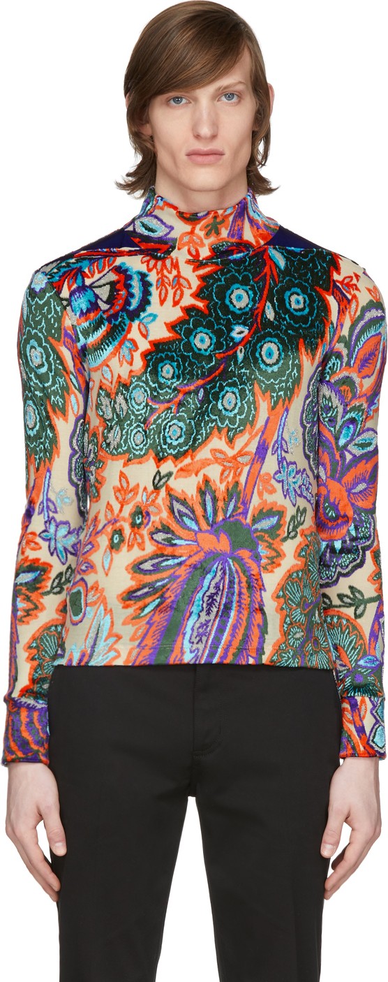 Paco Rabanne Multicolor Skin Psyche Velvet Turtleneck
