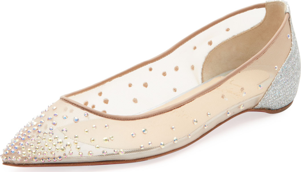 Christian Louboutin Follies Strass Mixed Red Sole Pump