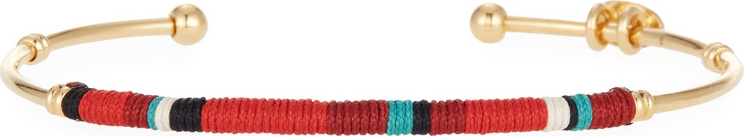 GAS Bijoux Zanzibar Bangle Bracelet, Red/Gold