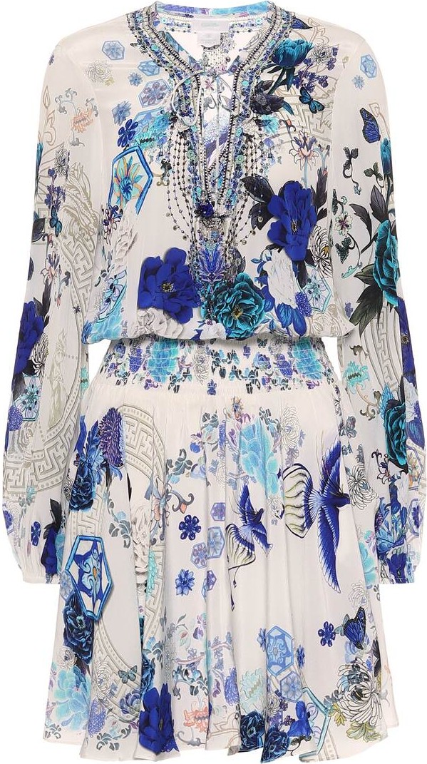 Camilla Embellished silk dress