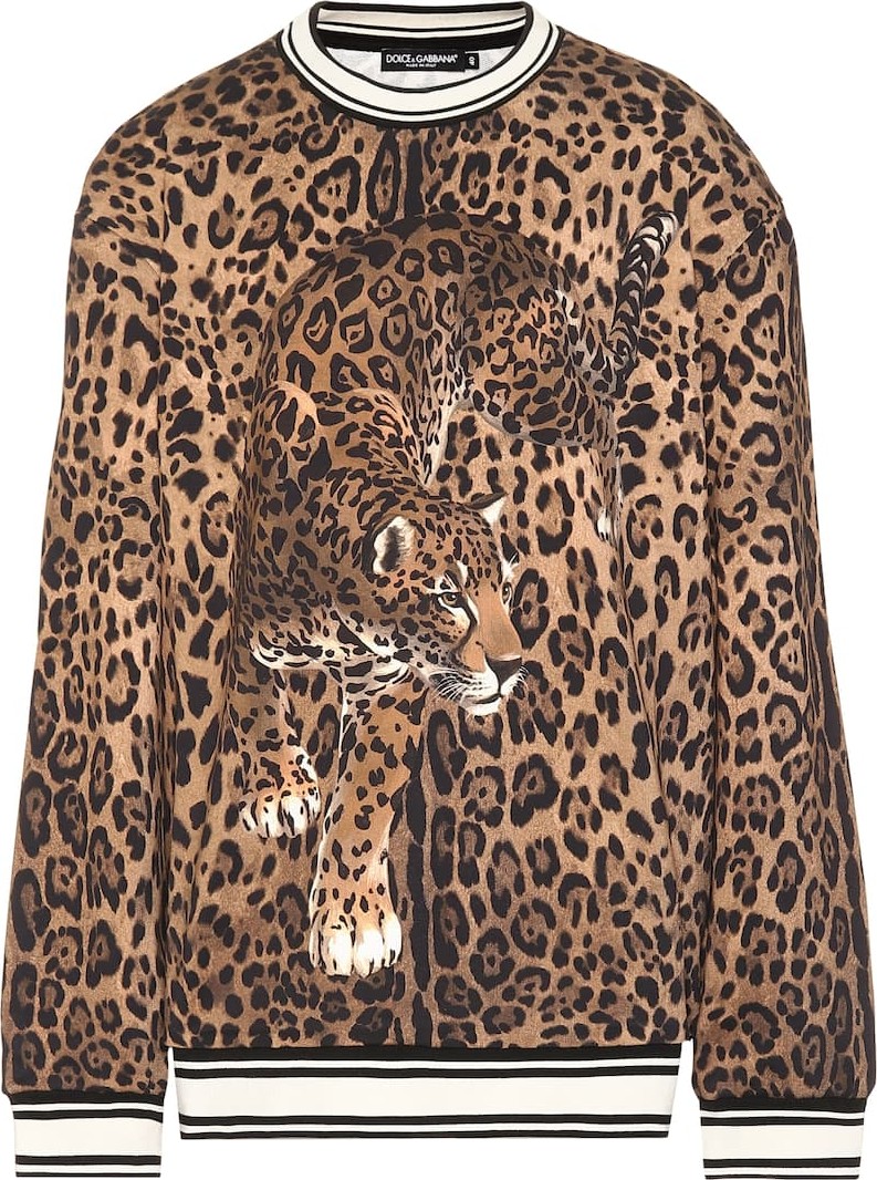 Dolce & Gabbana Leopard-print cotton sweatshirt