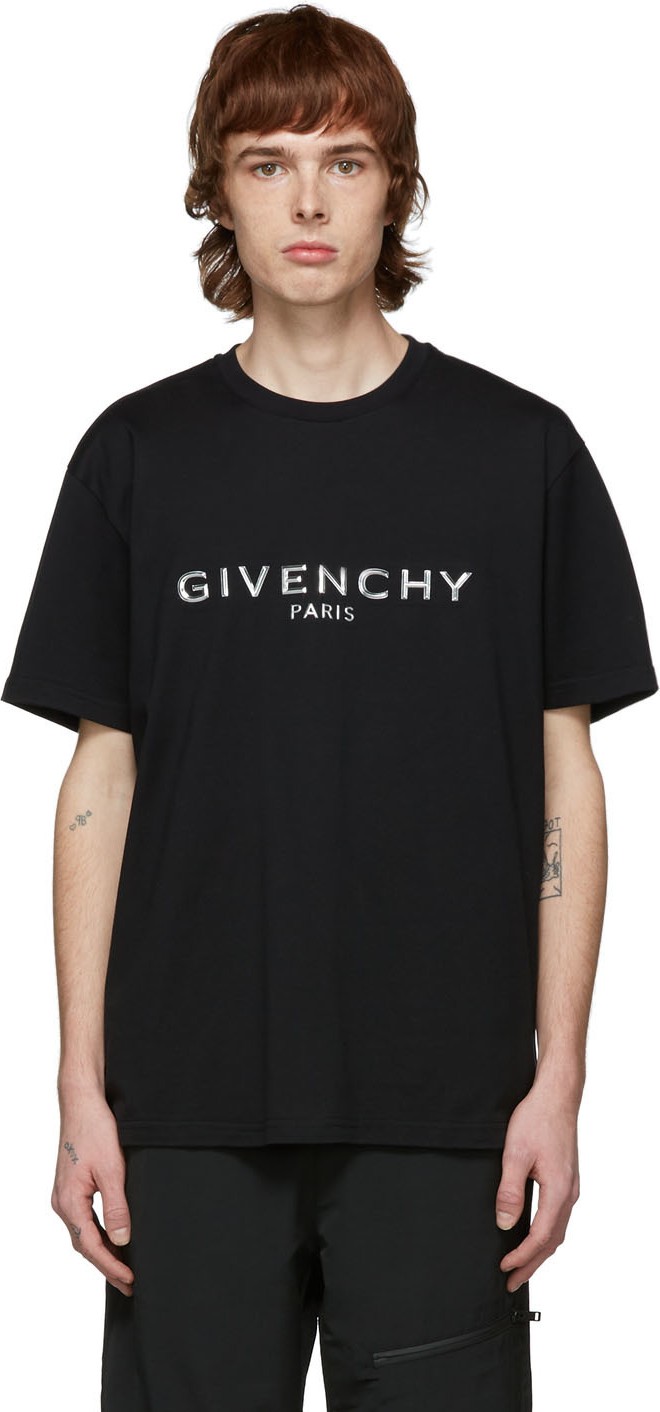 Givenchy Black 'Paris' T-Shirt