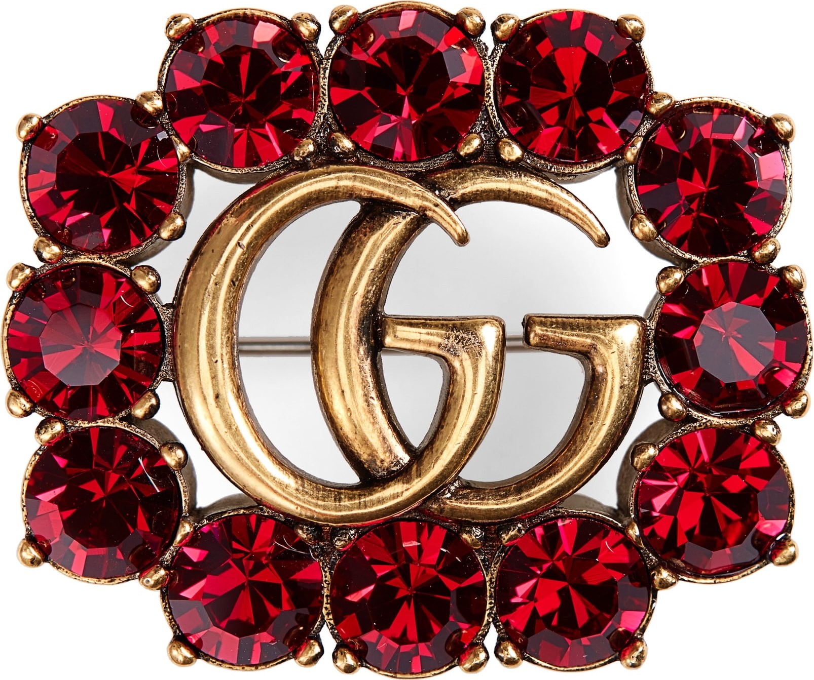 Gucci Double-G Crystal Brooch