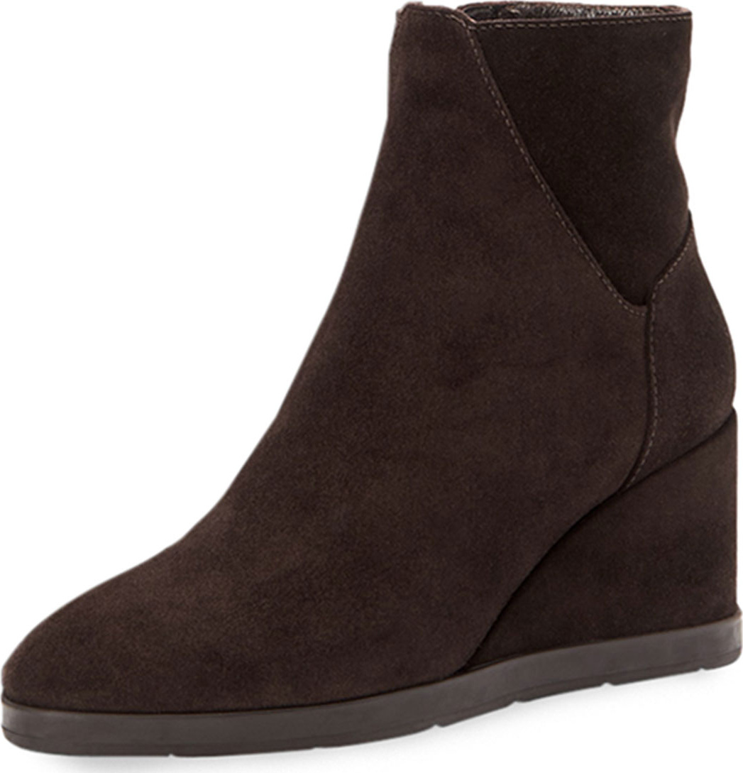 Aquatalia Judy Suede Wedge Booties