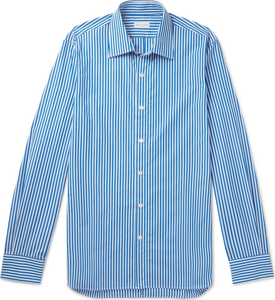 Dries Van Noten Chelsea Slim-Fit Striped Cotton-Poplin Shirt