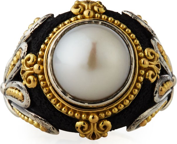 Konstantino Pearly Cabochon Ring