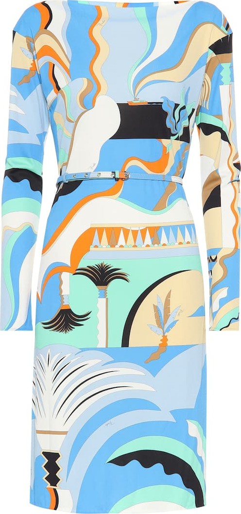 Emilio Pucci Printed silk-blend jersey dress