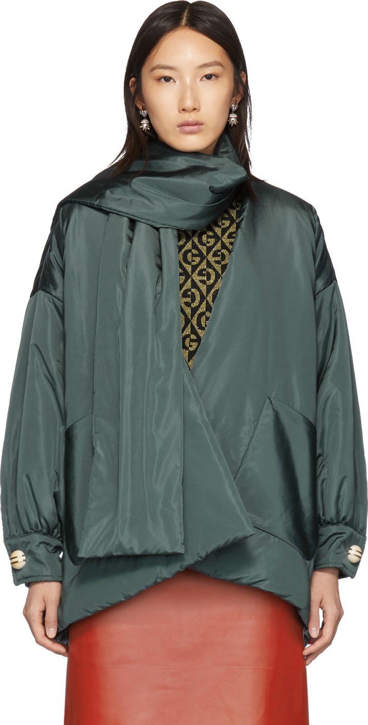 Gucci Green Taffeta Jacket