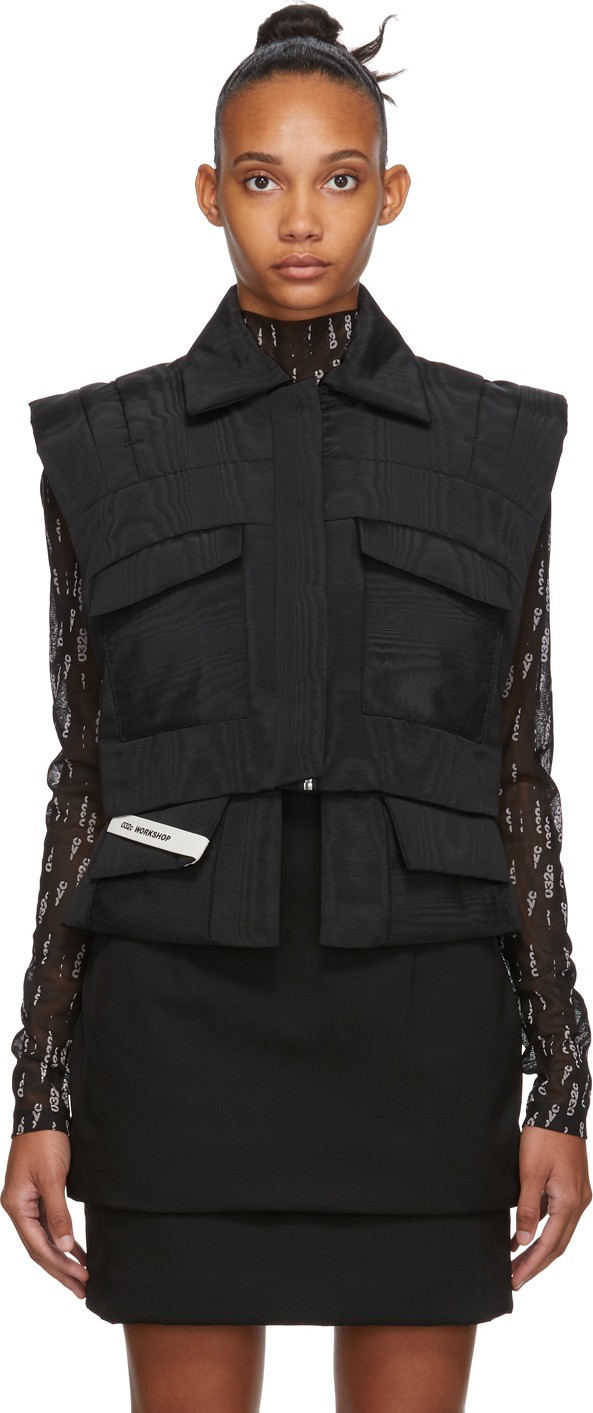 032c Black Logo Tape Vest