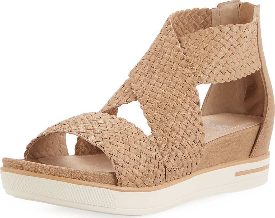 Eileen Fisher Sport Woven Platform Sandals