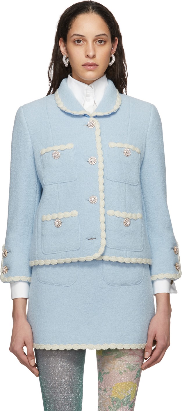 MARC JACOBS Blue 'The Tweed' Jacket