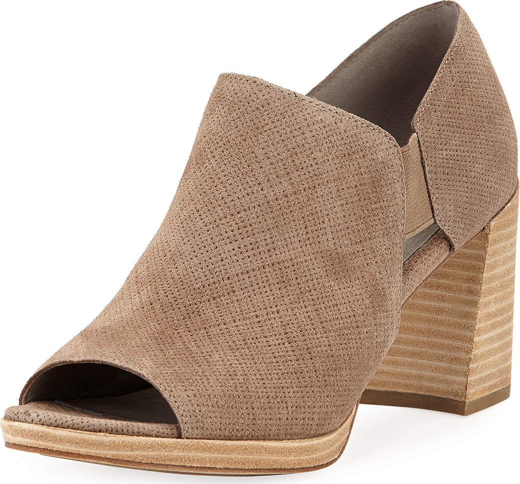 Eileen Fisher Milton Open-Toe Block-Heel Booties