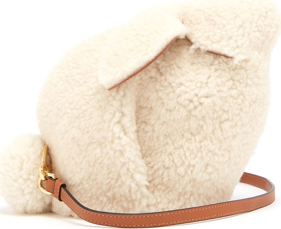 LOEWE Bunny shearling cross-body bag
