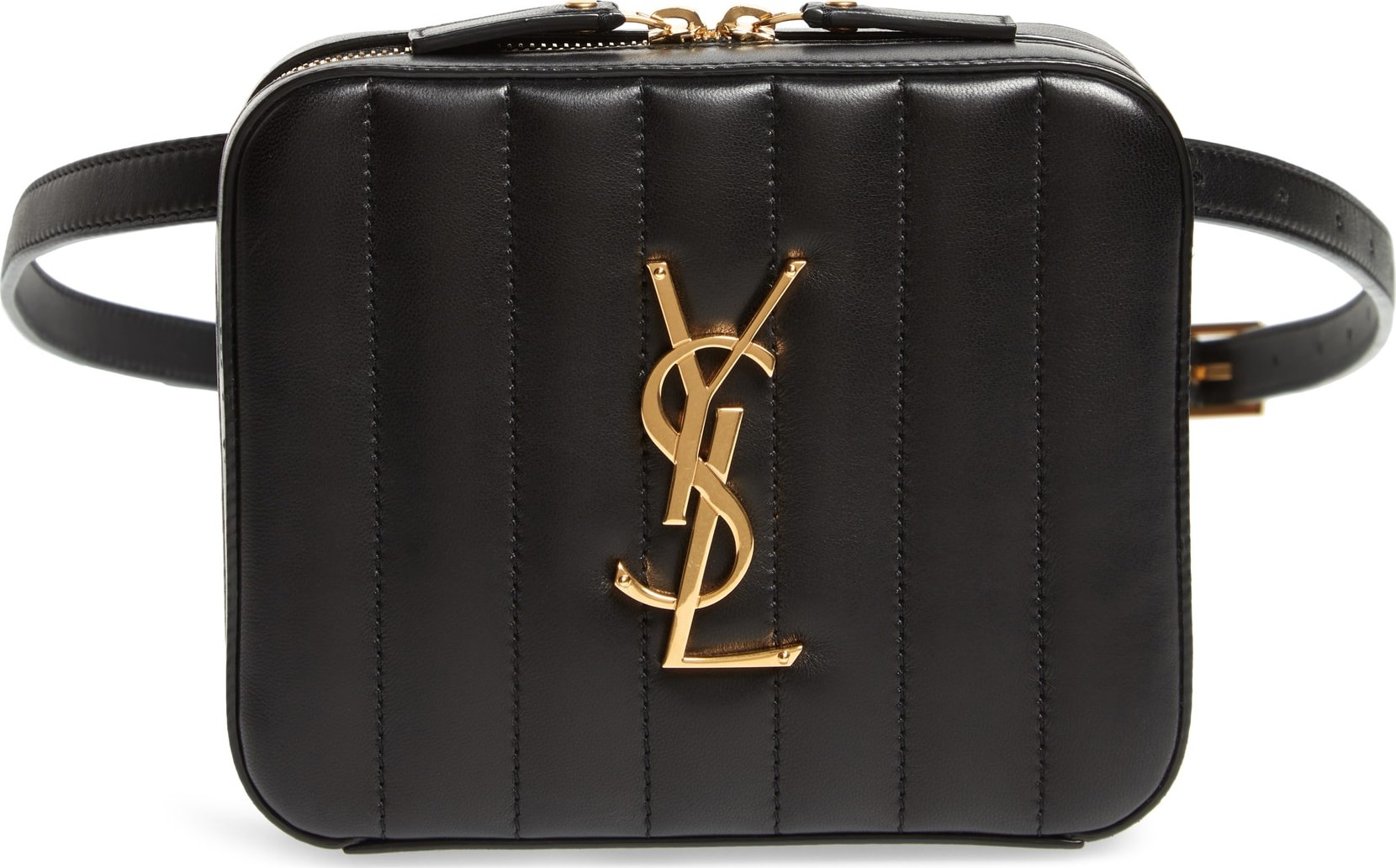 Saint Laurent Vicky Lambskin Leather Belt Bag