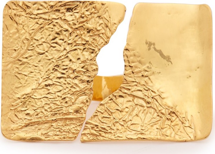 Misho Sierra 22kt gold-plated ring