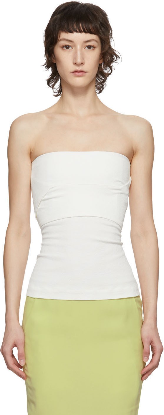 Rick Owens SSENSE Exclusive White Cotton Bustier
