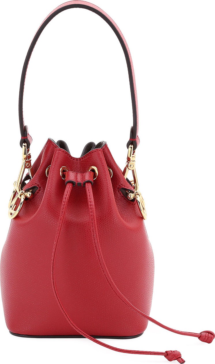 Fendi Leather Bucket Bag w/Crossbody Strap