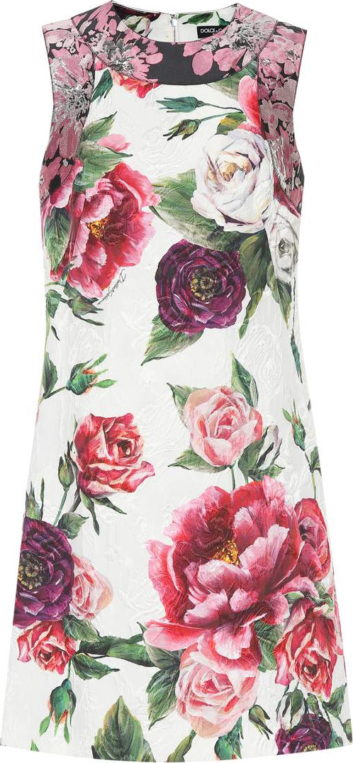 Dolce & Gabbana Cotton and silk-blend jacquard dress