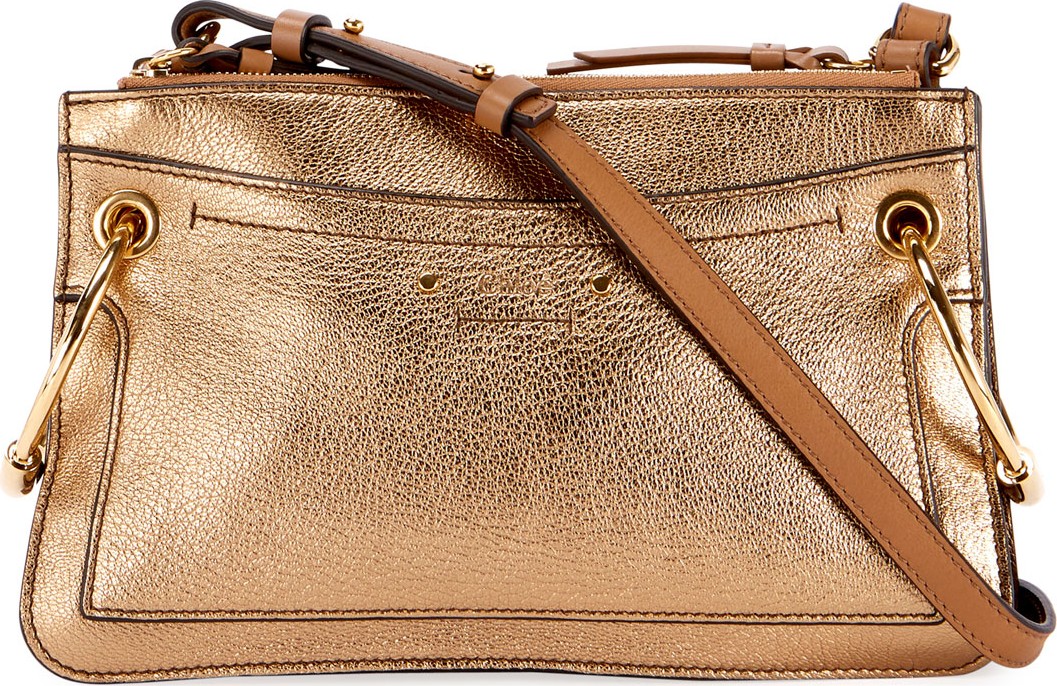 Chloe Roy Metallic Leather Crossbody Bag