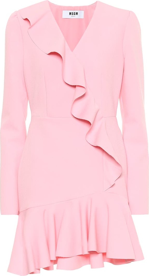MSGM Ruffled crêpe minidress