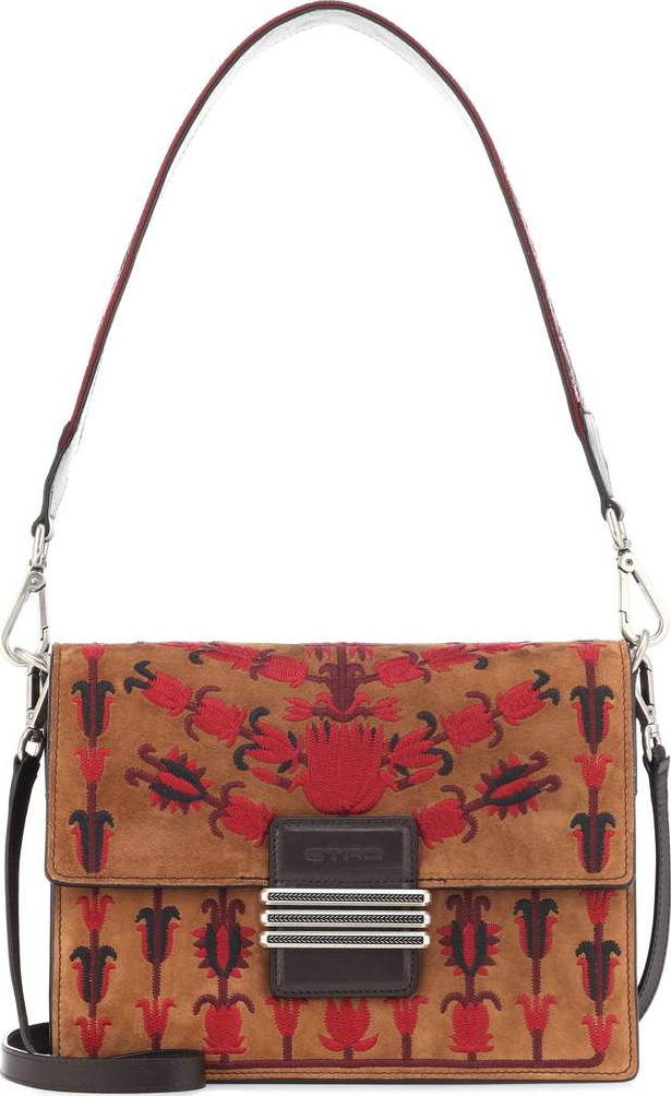 Etro Rainbow suede shoulder bag