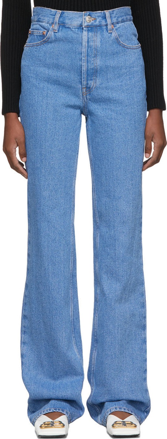 Balenciaga Blue Straight Jeans