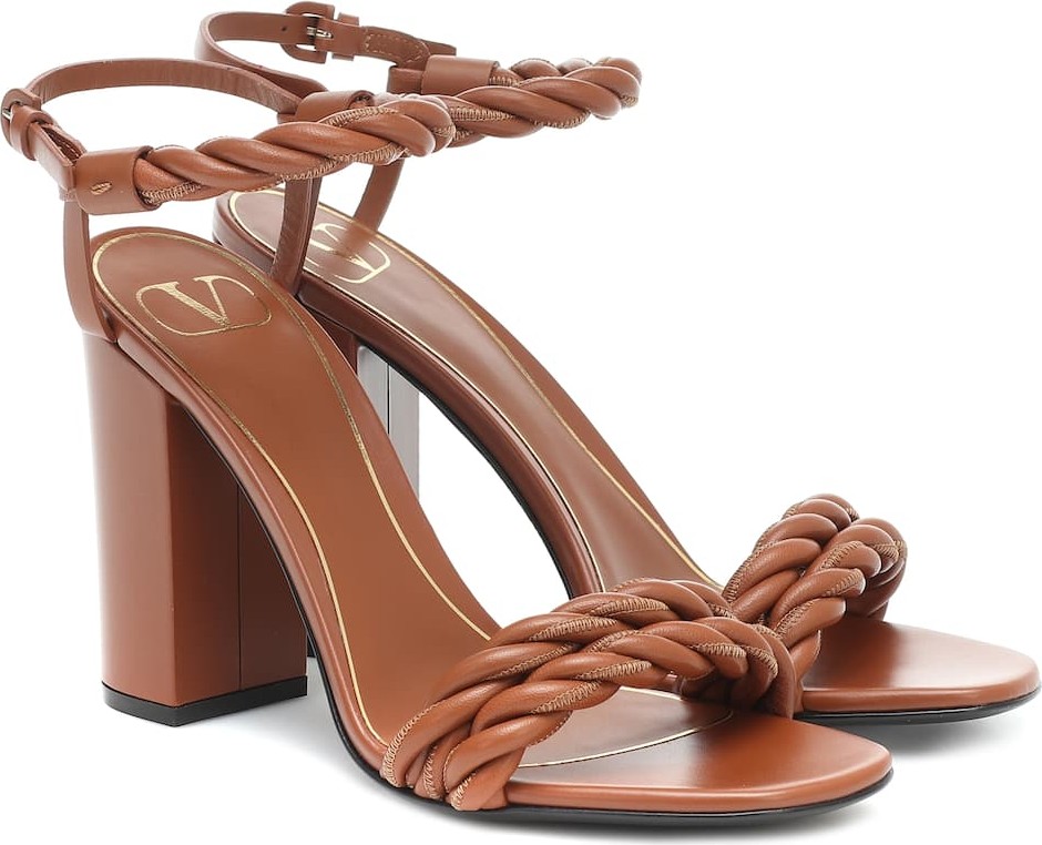 Valentino Valentino Garavani The Rope 100 leather sandals
