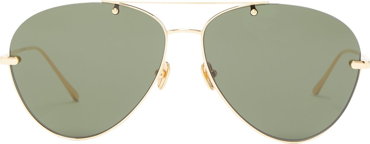 Linda Farrow Gold-plated aviator sunglasses
